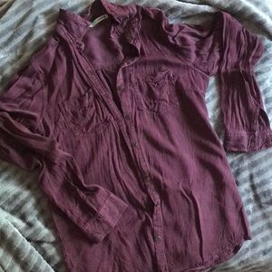Relaxed fit button down